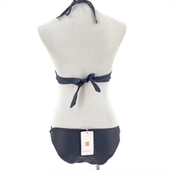 NEW Selfiego Black Mesh Stripe One Piece Swimsuit - Picture 5 of 10